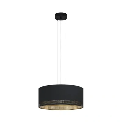 Image of EGLO Esteperra pendant light, black/gold, Ø 53 cm