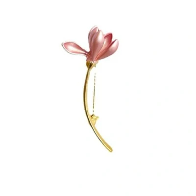Image of Pink Lotus Flower Enamel Pin Brooch Lapel Pins for Women Clothes Accessories Wedding Daily Valentine&#039;s Day Mother&#039;s Gift Jewelry Gifts Girls Mother