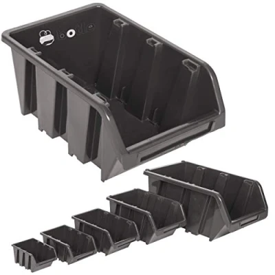 Image of Pack of 25 Storage Boxes Size 4 Black (23 x 16 12 cm)