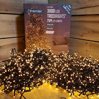 Image of 3000 Vintage Gold Treebrights Multi Action Christmas Tree Lights