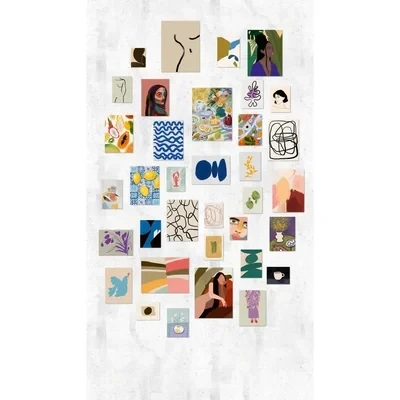 Image of Stories of Life Mural Abstract Gallery Wall 398201