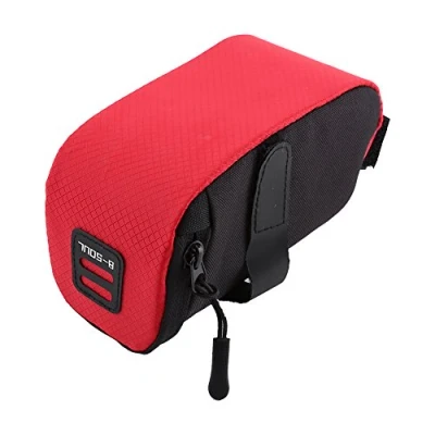 Image of Dilwe Bike Saddle Bag, Bicycle Mini Rear Seat Bag Tail Under for Mountain Road Bike(Red) Cycling Racking and Storage