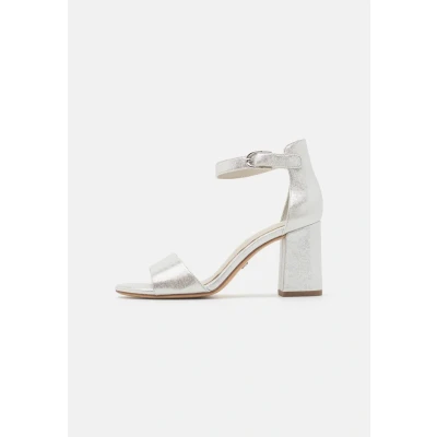 Image of Tamaris Women&#039;s Damen 1 28386 42 Heeled Sandal, Silver, 7.5 UK