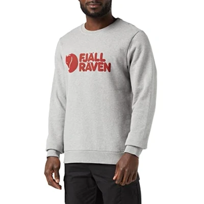 Image of Fjallraven Men&#039;s Fjällräven Logo Sweatshirt, Grey Melange, XS