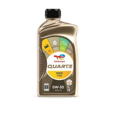 Image of TotalEnergies Quartz INEO FDE 0W30 Engine Oil ACEA C2 Low SAPS Age Resistance Technology Fuel Economy Formula Advanced Synthetic Motor Lubricant 1L