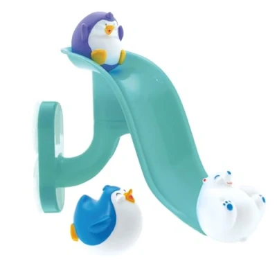 Image of Nuby Splash &#039;N Slide Penguin Baby Bath Toy Early Development Easy to Assemble Suitable from 18 Months