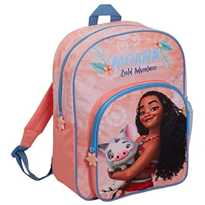 Image of Disney Moana Bag Girls Backpack For Kids Large School Travel Sports With Drinks Holder