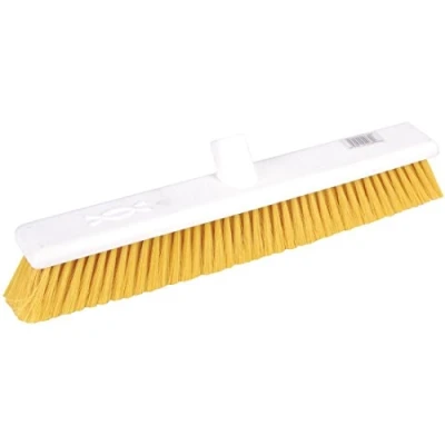 Image of Jantex Hygiene Broom Soft Bristle Yellow 18In Brush Only Sweeping Cleaning,457(L)mm/ 18(L)&quot;