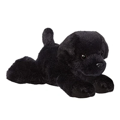 Image of Aurora, 31295, Mini Flopsies Blackie Black Labrador Dog, 8in, Soft Toy, 8&quot;