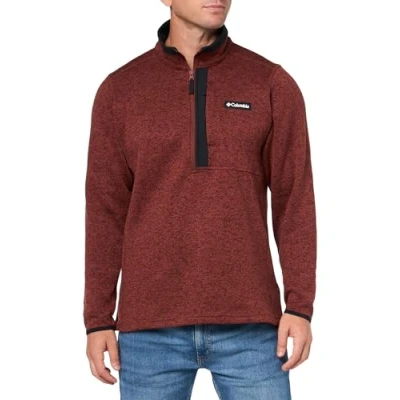 Image of Columbia Men&#039;s Sweater Weather Half Zip, Spice Heather, Medium