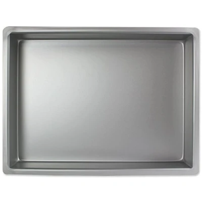 Image of PME OBL12183 Aluminium Oblong Cake Pan 12 x 18 3 Inch Deep , Silver