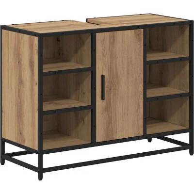Image of vidaXL Bathroom Sink Cabinet with Shelf Artisan oak 80 x 33 60 cm