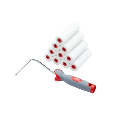 Image of ProDec 11 piece 4&quot; High Density Foam Mini Paint Rollers and Frame for Gloss Satin Paints