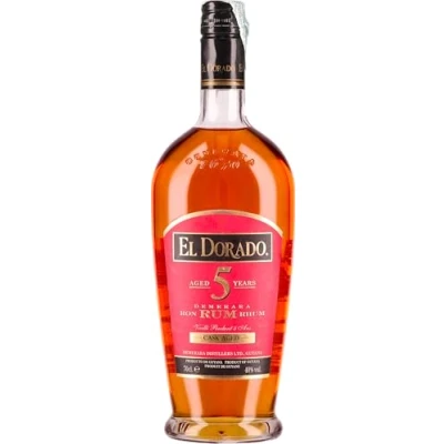 Image of El Dorado 5 Year Old Gold Rum, 70 cl Award Winning Premium Rum Aged for Years Flavours of Caramel and Spice Perfect Cocktails Sipping