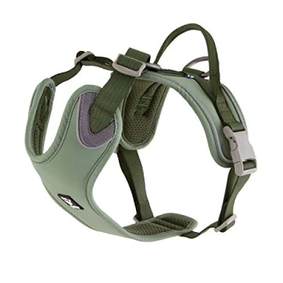 Image of Hurtta Weekend Warrior Eco Harness for Medium Dogs, Hedge Green, 60 80 cm