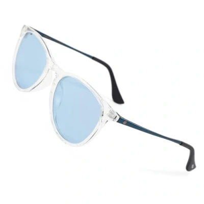 Image of ATOM Polarized 100% UV Protection Kids Sunglasses Aged between 5 12 Years Children for Boys and Girls (Blue Lens, Transparent, Blue/Blk)
