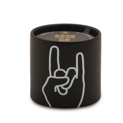 Image of Paddywax Scented Candles Artisan Impressions Candle in Matte Ceramic Container, 163g, Rock on