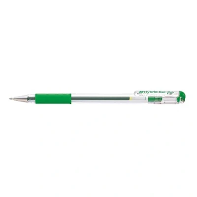 Image of Pentel Hybrid Gel Grip Vivid Ink Rubber Finger 0.6mm Tip Green