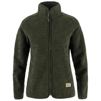 Image of FJALLRAVEN 84789 662 Vardag Pile Fleece W Sweatshirt Women&#039;s Deep Forest Size XS