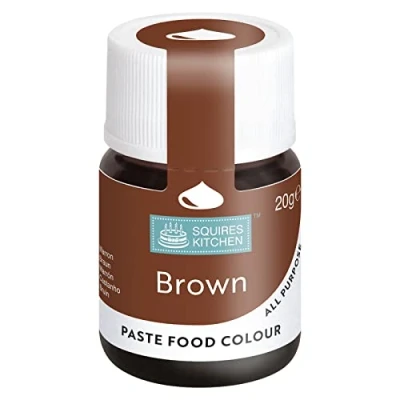 Image of Squires Kitchen Brown Food Colouring Paste, Concentrated Colour for Use with Sugarpaste, Icing, Fondant, Modelling Pastes, Buttercream, Royal Cake Mixes and More 20g