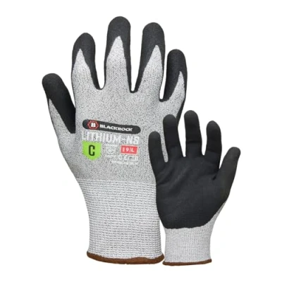 Image of Blackrock Lithium NS Sandy Nitrile Coated Work Gloves, Mens Womens Level C Cut Resistant Gardening, Working Safety Puncture Protective, Builders Grip, Mechanic, Warehouse Size 10 / XL