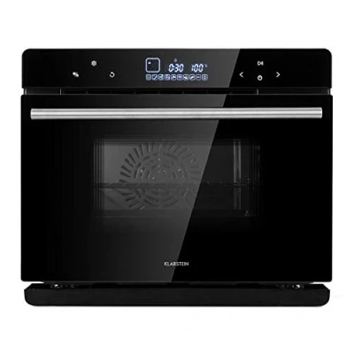 Image of Klarstein MasterFresh Steam Oven Stand Cooker, 24 litres, 230 C, 1.4 Litre Water Tank, Cooking: 1100W, Oven: 1900W, TouchControl, Timer, Steaming, Baking &amp; Dehydrating, Black