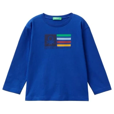 Image of United Colors of Benetton T Shirt M/L 3I9WG10F7 Short Sleeve Shirt, Blu