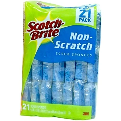 Image of Scotch Brite Non Scratch Scrub Sponges 21 Pack