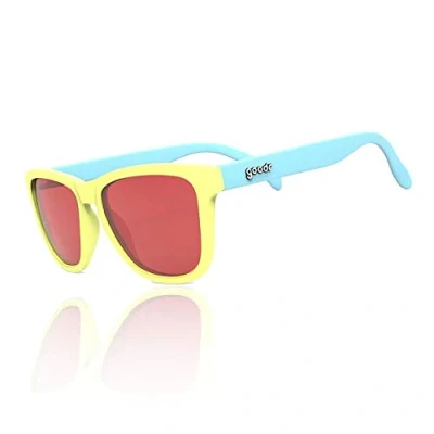 Image of Goodr Non Reflection Perfection Pineapple Painkillers Sunglasses, Multicoloured, One Size