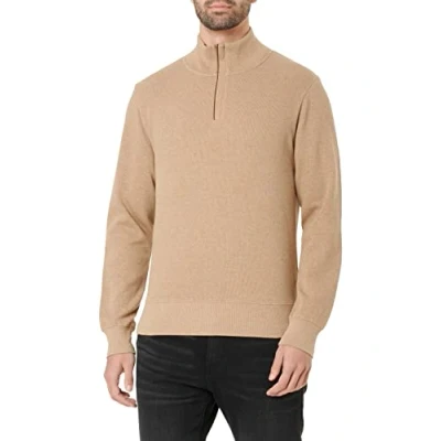 Image of GANT Men&#039;s D1. Sacker Rib Half Zip Sweater, Forest Green Mel, 3XL