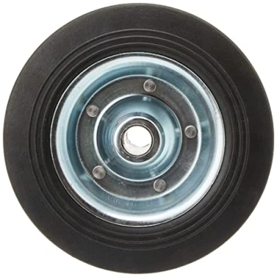 Image of Maypole 200 mm Replacement Steel Wheel For Jockey Wheels Tyre Width 48 mm, Diameter 160 300 kg Max, Static Load, Black/Silver