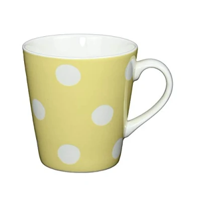 Image of Cath Kidston China Mini Stanley Button Spot Mug 300ml in Warm Yellow