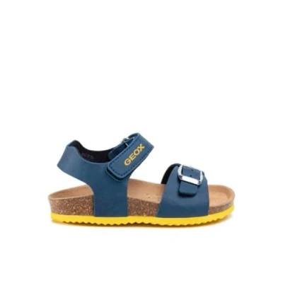 Image of Geox Ghita Sandals for kids, Size: 7.5K, Avio High quality imitation leather