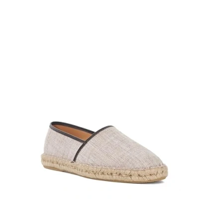 Image of Dune Mens BRONKO Canvas Espadrilles Size UK 9 Flat Heel Beige