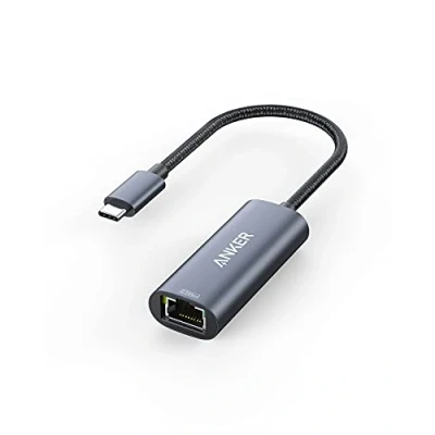 Image of Anker USB C to 2.5 Gbps Ethernet Adapter, PowerExpand Gigabit Aluminum Portable for MacBook Pro, Air 2018 and Later, iPad Pro XPS