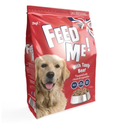 Image of HiLife FEED ME! Complete Dry Dog Food Tasty Beef Cheese Vegetables Soft, Moist &amp; Meaty, 8kg