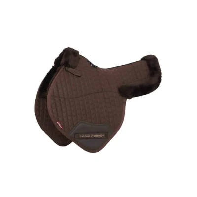 Image of LeMieux Merino+ Half Lined Close Contact Numnah Brown/Brown Medium
