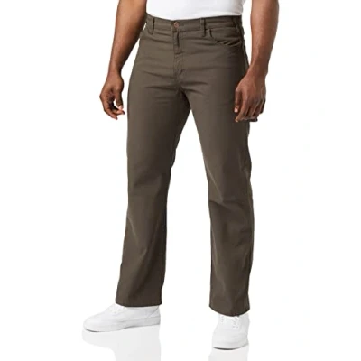 Image of Dickies Men&#039;s Relaxed Straight Fit Lightweight Duck Carpenter Jean, Black Olive V1, 32W x 34L
