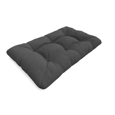 Image of POKAR Euro Pallet Seating Cushion Waterproof 1x Seat 120x80cm, Cold Foam, Removable Covers, Home and Garden Furniture, for Summer House Sofa, without Pallets, Anthracite