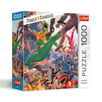 Image of Trefl Power Rangers in The Heat of Battle 1000 Piece Jigsaw Puzzle 27&quot;x19&quot; Print, DIY Puzzle, Creative Fun, Classic for Adults and Children from 12 Years Old