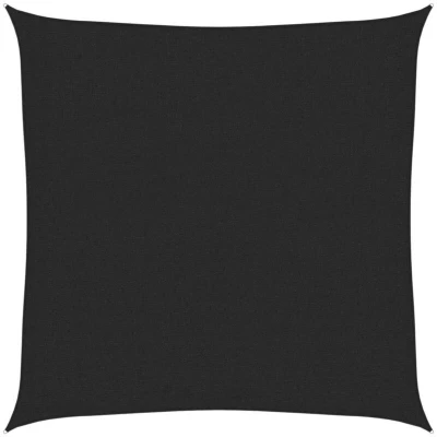 Image of vidaXL Sunshade Sail 160 g/m² Black 2x2 m HDPE