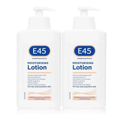 Image of E45 Dermatological Moisturising Lotion, 500 ml x 2