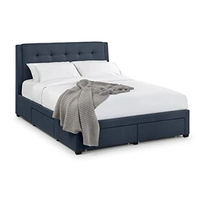 Image of Julian Bowen Fullerton 4 Drawer Bed 150cm, Blue, King