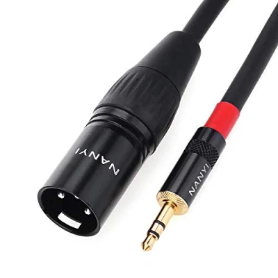 Image of NANYI XLR to Microphone Cable, 3.5mm (1/8 Inch) TRS Stereo Male Interconnect Audio Mic Suitable for iPod, Mobile Phone, Active Speakers, Stage, DJ, (5 Meters /16 Feet)