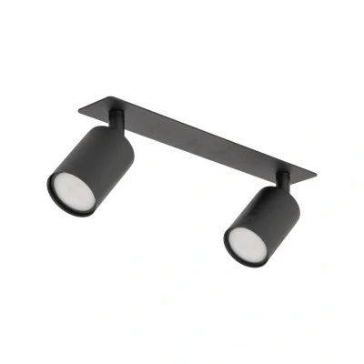 Image of Nex Flush Mount Twin Ceiling Spotlight Black 2xGU10