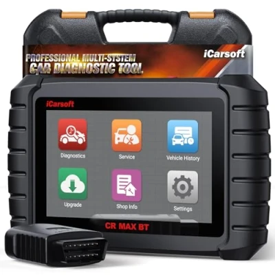 Image of iCarsoft Wireless Car Diagnostic Tool, CR Max BT OBD2 Scanner Bluetooth with 49+ Reset Service, Bi Directional Full System Code Scan CANFD, Auto VIN, Live Data, Continuous Free Upgrade