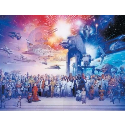 Image of Ravensburger Star Wars Episode I VI, Saga 2000pc Jigsaw puzzle