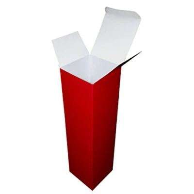Image of Red Christmas Cardboard Wine Bottle Presentation Gift Boxes Qty 10