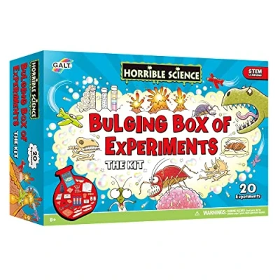 Image of Galt Bulging Box of Experiments Educational Kids Science Kit for Girls and Boys Giant Craft with Over 20 Eye Popping Kits Age 8 Years Plus