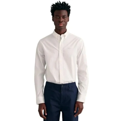 Image of GANT Men&#039;s REG Pinpoint Oxford Shirt, Marine, L